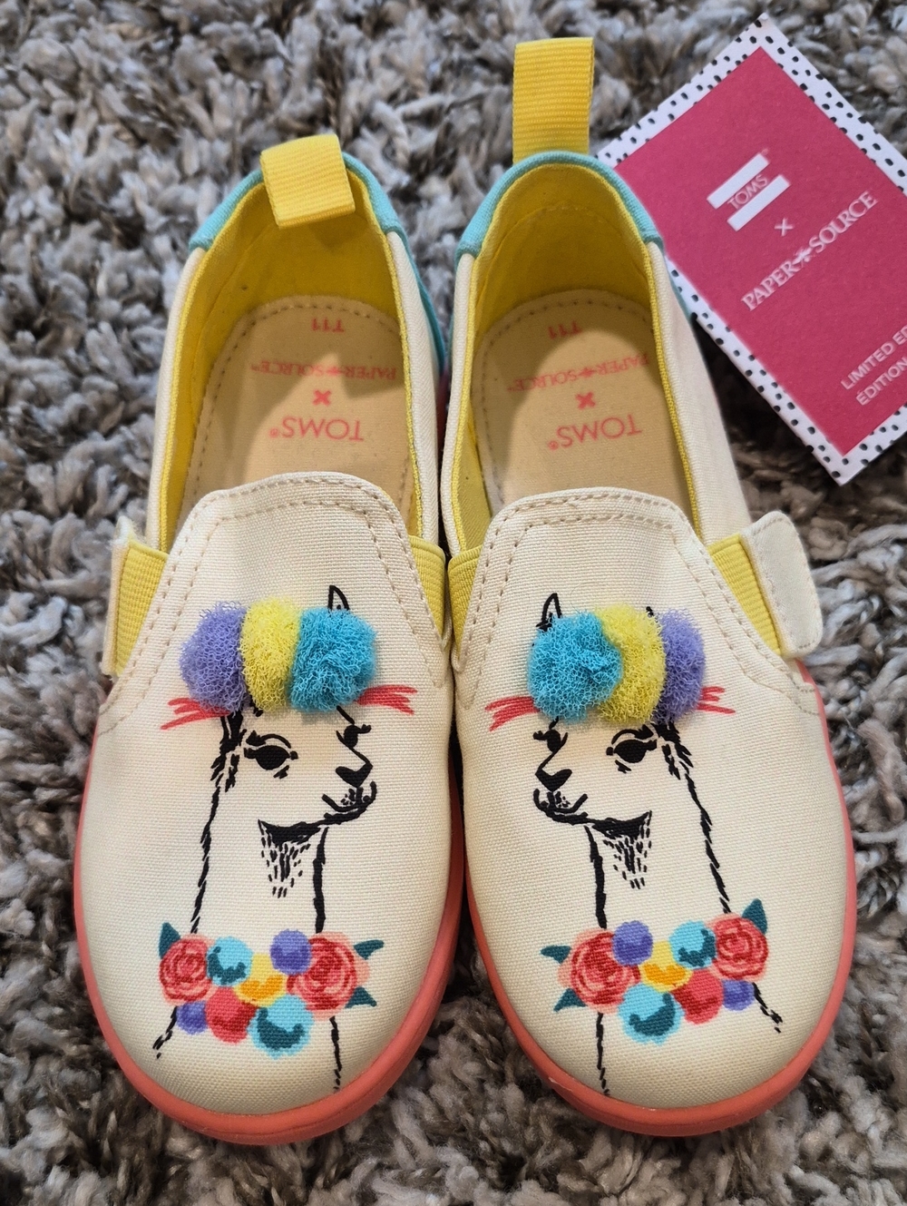 Toms x Paper Source Llama Tiny Alparata Shoes